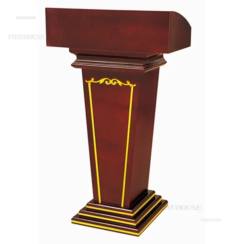 Office School Class Furniture Reception Desks Simple Modern Counter Front Desk Hotel Podium Tables Church Lectern Speech Table L