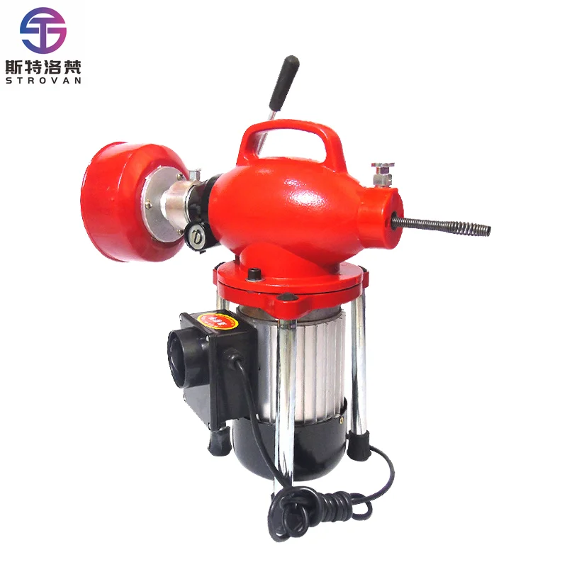 Electric Snake 20-200mm Drain Cleaner Pipe Machine Home Use New Used Condition Plastic Metal Material Core Motor Component