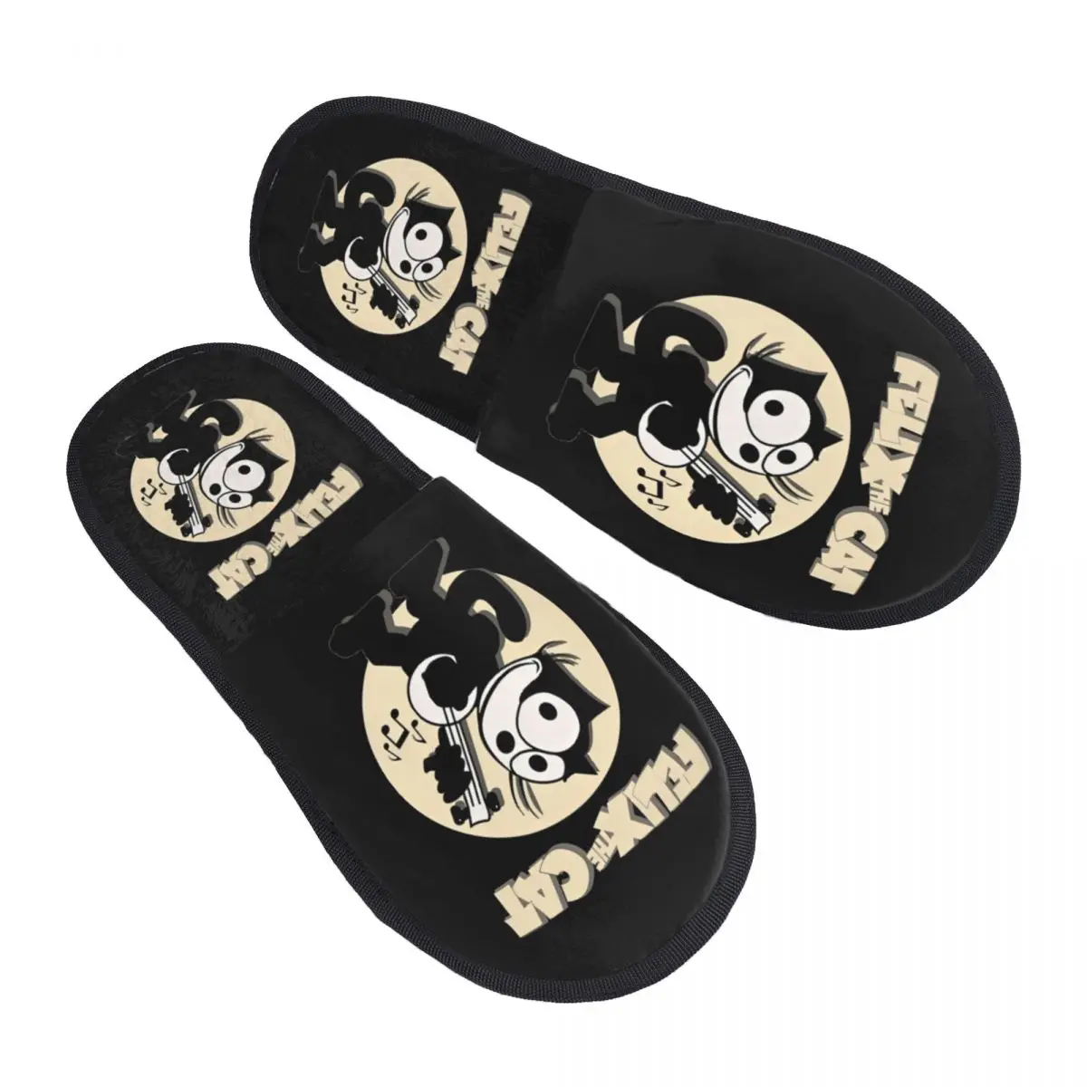 

Домашние тапочки с принтом Felix The Cat The Rock Star, мягкие теплые мультяшные аниме, милые пушистые тапочки из пены с эффектом памяти, домашняя уличная обувь