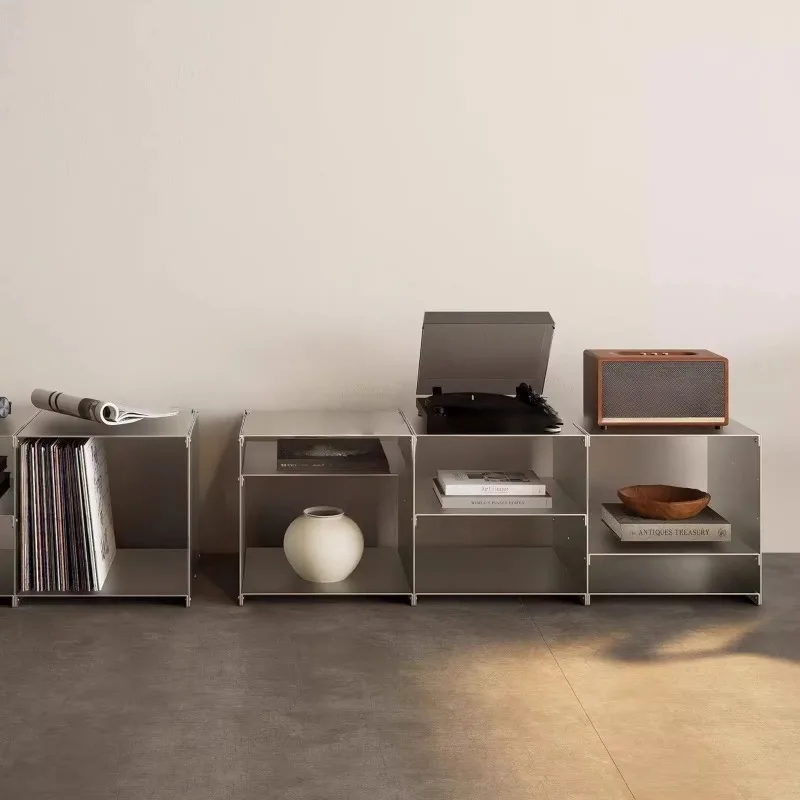 Industrial Wind Shelf Bedside Table Living Room Multifunctional Floor Cabinet Bookcase TV Locker