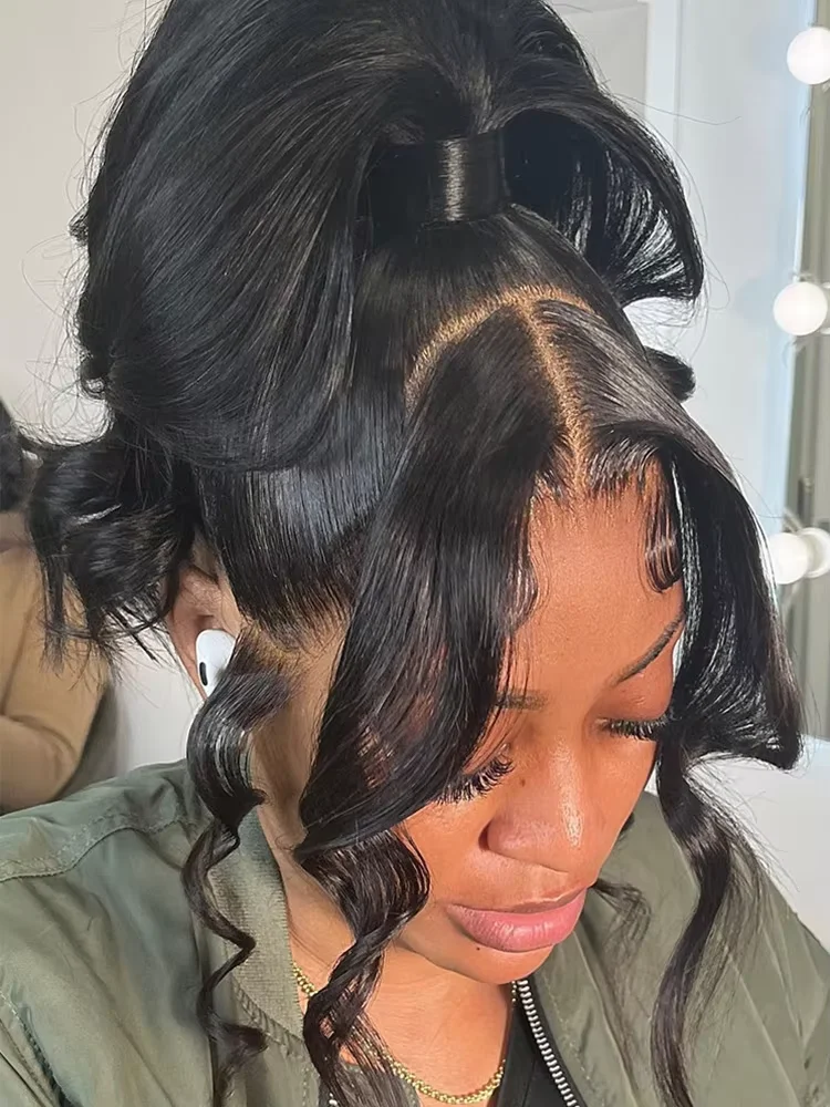 

Body Wave 13x4 13x6 Hd Lace Frontal Wig 360 Lace Front Wig Ponytail Human Hair Black Wig Brazilian Hair Wigs For Women