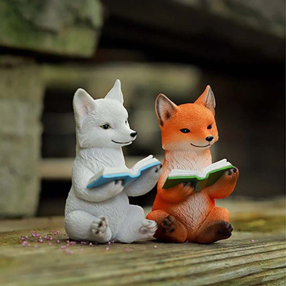 

Милая фигурка животного с девятью хвостами, изделия из смолы, уникальная скульптура животного, игрушки, ручная работа, садовая статуэтка животного, украшение для салона автомобиля