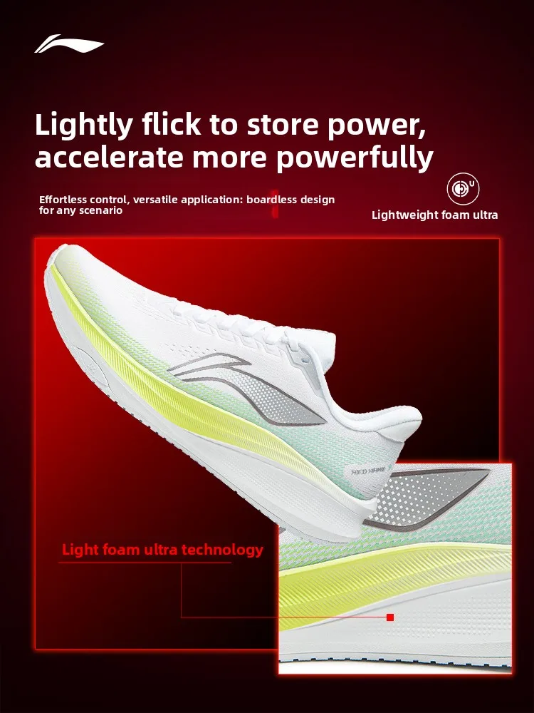 Li Ning Chi Tu 9 Womens Running Shoes Official Boardless Racing Training Mesh Breathable Jump Sports Shoes