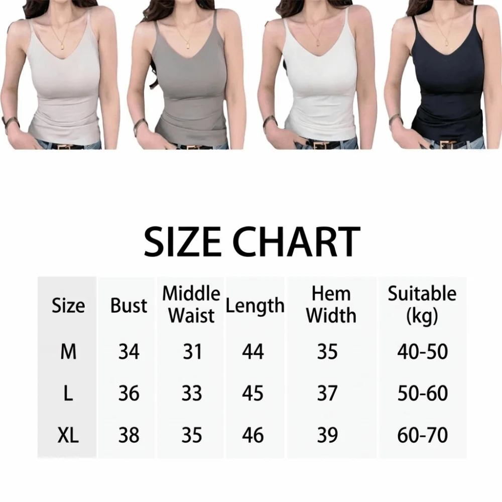 Fashion V-Neck Camisole Vest Slim Fit Sexy Design Summer Top Strappy Inner Layer Top Summer 6