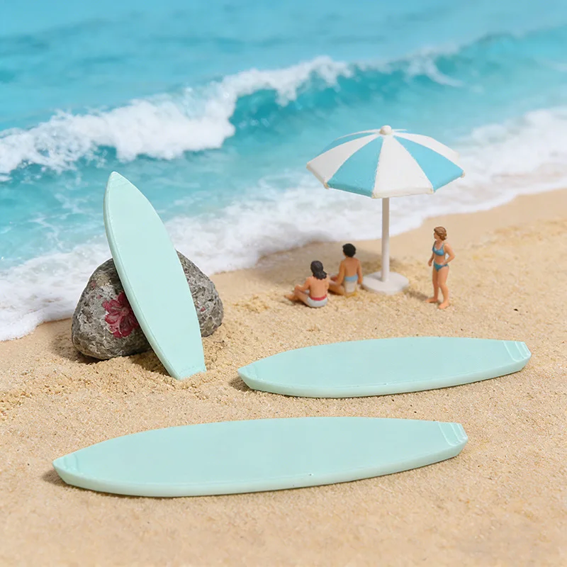 1:12 Scale Dollhouse Miniature Surfboard Model, Beach Scene Prop & Skateboard Accessory, Diorama Outdoor Shooting Tool for BJD