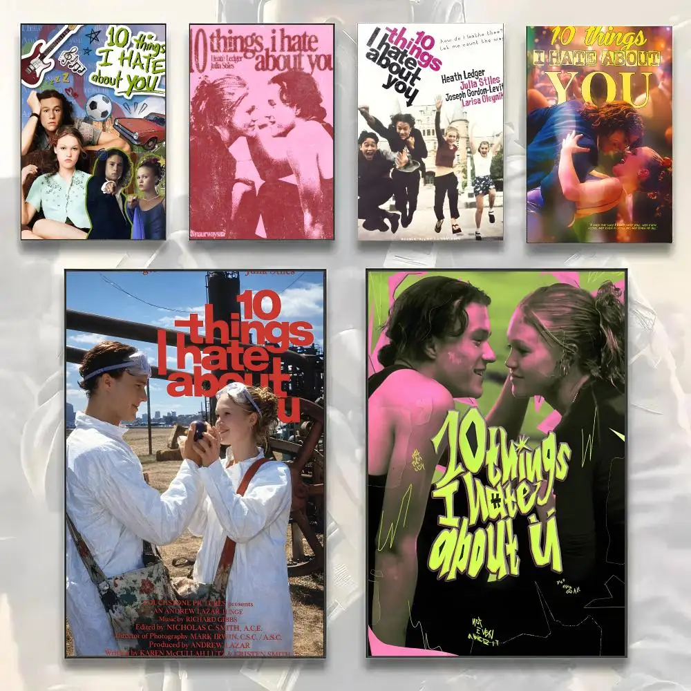 Youth Movie 10 Things I H-Hate About You Poster Painting Prints Wall Art Picture Film Room Home Bar Cafe Decor Home Mural