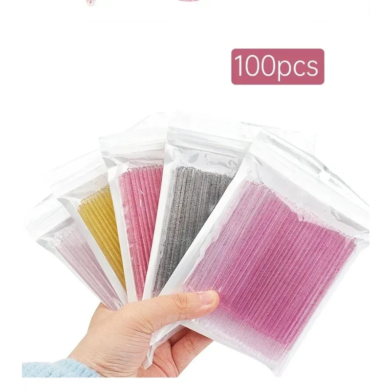 Juego de 200 Uds de pinceles desechables, varitas para rímel, cepillos para labios, aplicador de microcepillo, hisopo para extensión de pestañas, herramientas de maquillaje para cejas