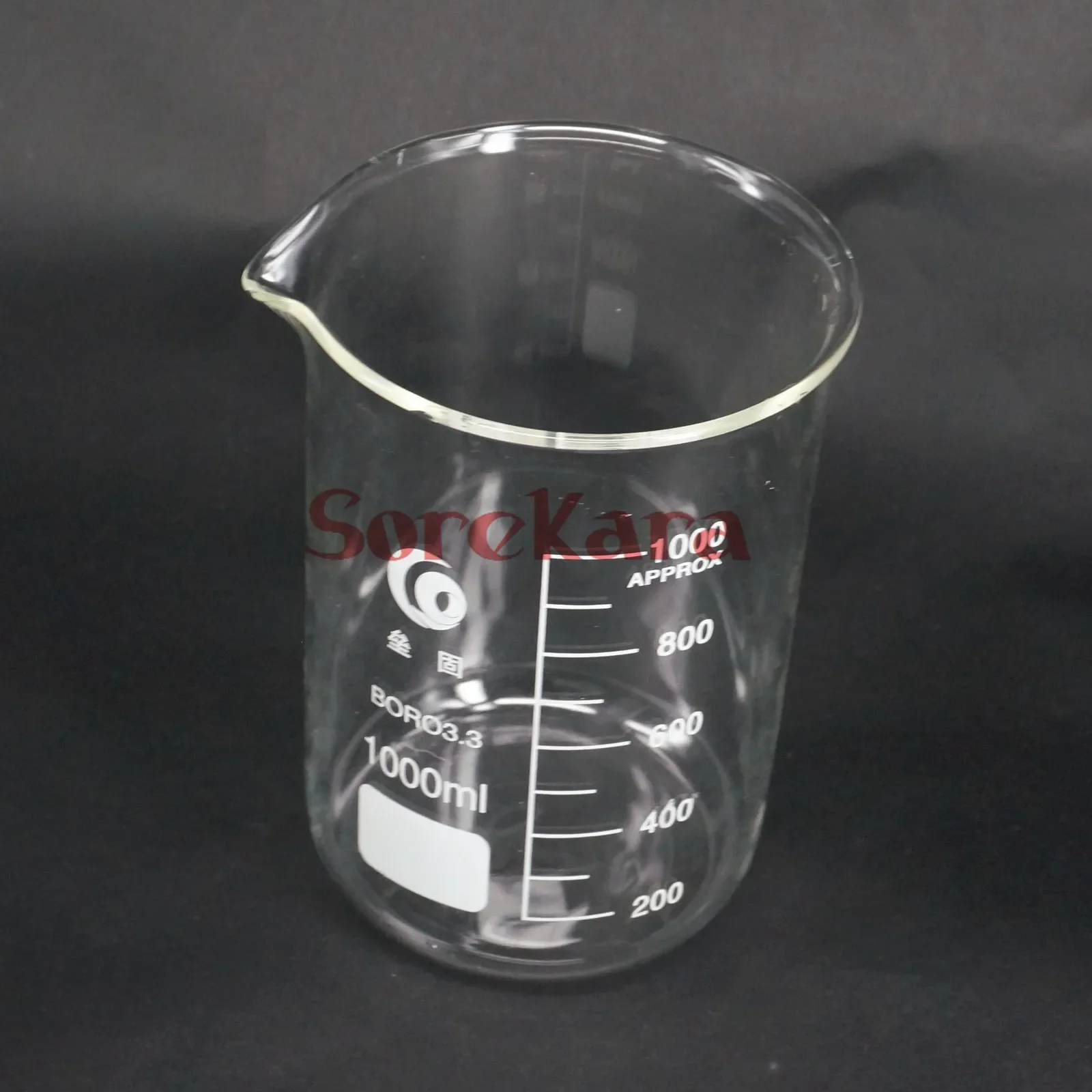 1000ml Low Form Beaker Chemistry Laboratory Borosilicate Glass Transparent Beaker Thickened with spout