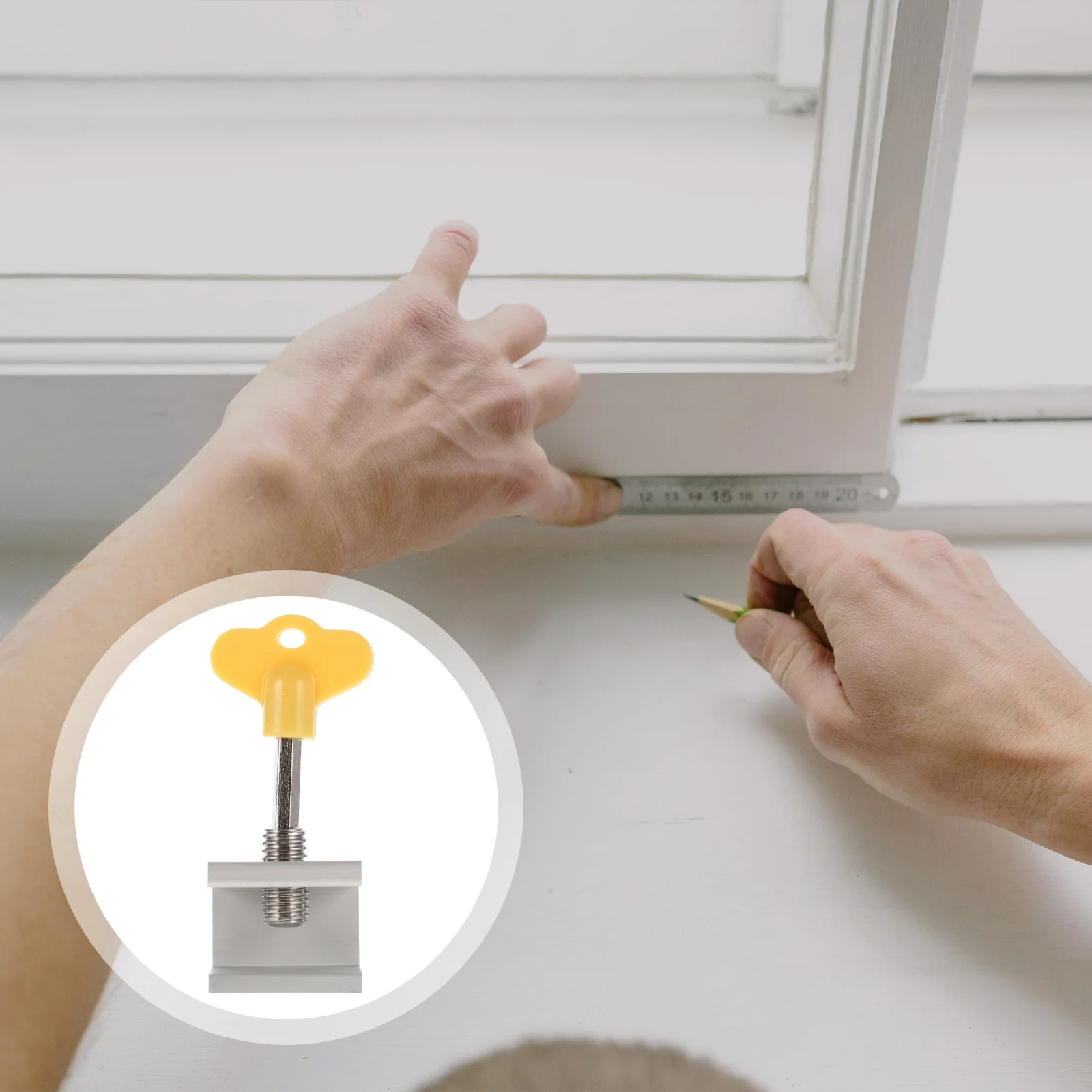 6 قطعة سدادة النافذة قفل أمان انزلاق الباب المحدد سبائك الألومنيوم قفل واقٍ للاستخدام المنزلي والمكتب والمدرسة #4