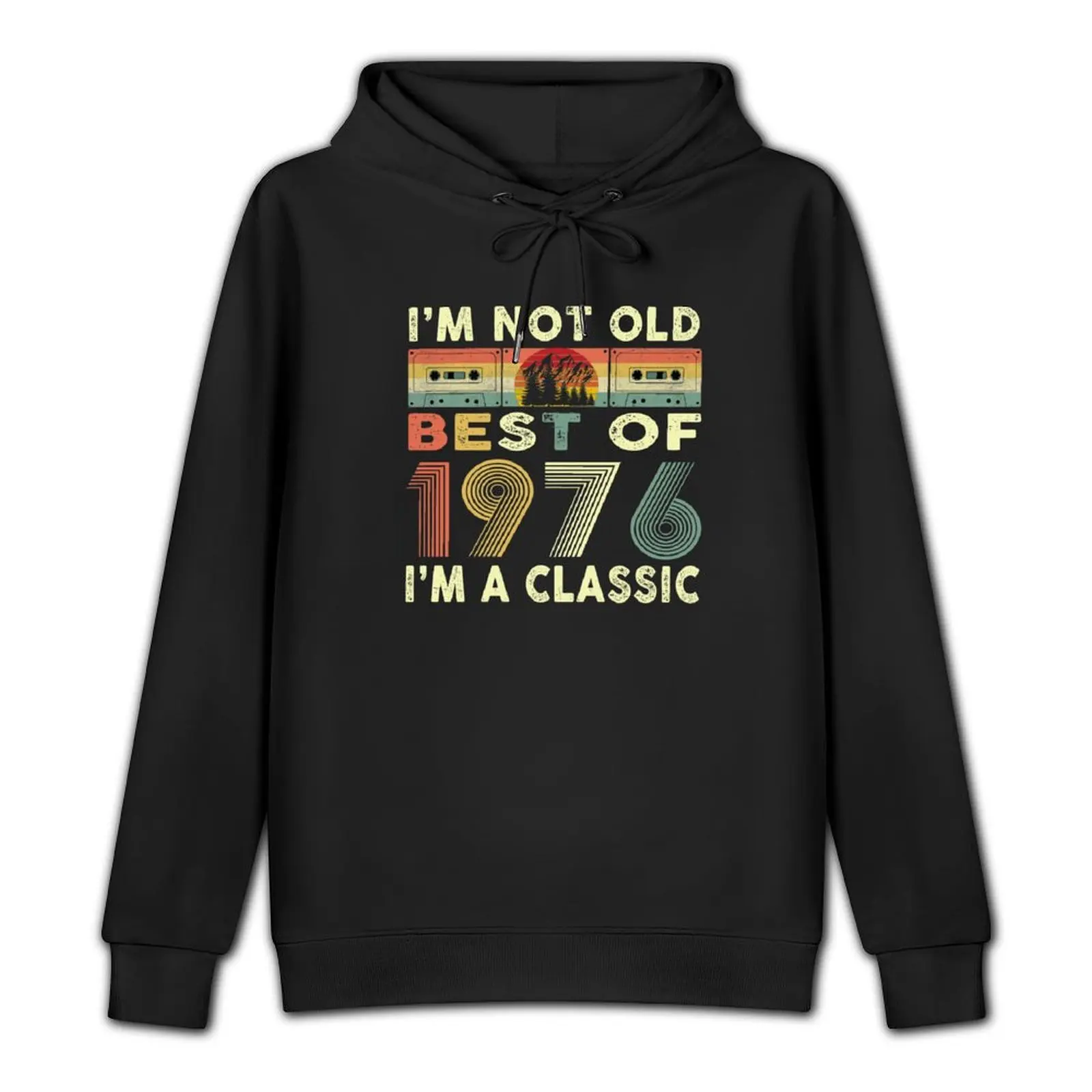 Best Of 1976 44th Birthday Gifts Cassette Tape Vintage Pullover Hoodie mens clothes new in hoodies and blouses