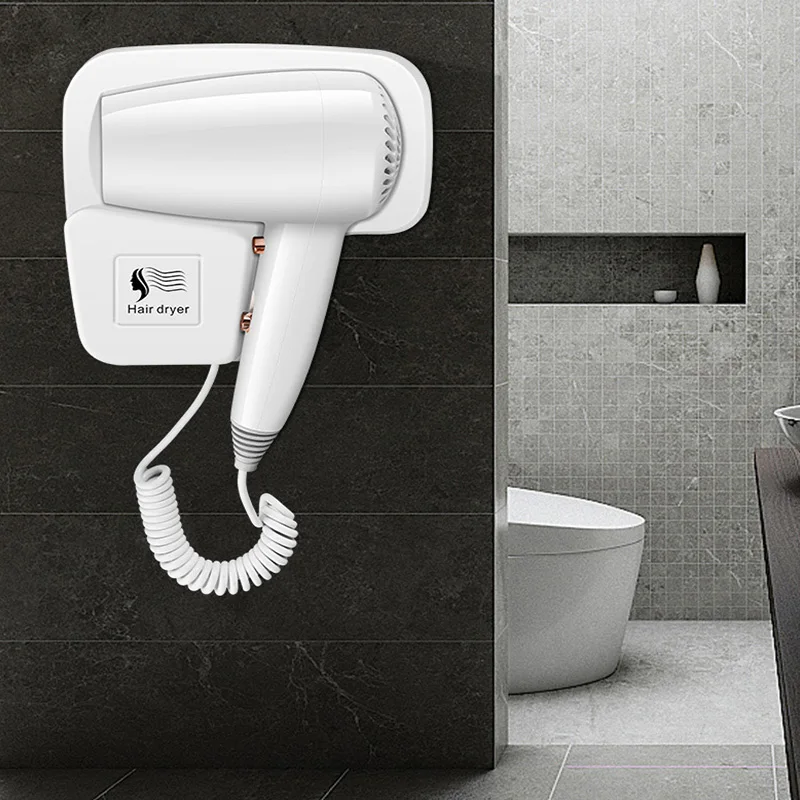 Professional Hotel Wall Mounted Hair Dryer Big Power Strong Wind Bathroom Family Hot Cool Air Hair Blower view 6