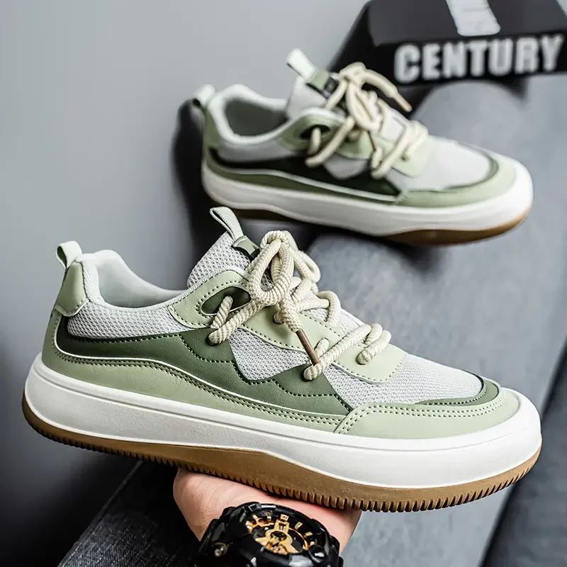 

Mens Casual Shoes 2025 Summer New Mesh Breathable Platform Walking Shoes Lace Up Lightweight Comfort Outdoor Leisure Sneakers