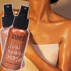 Highlighter Gold Shimmer Oil Waterproof Smooth Shimmer Face Body Glow Illuminator Non-sticky Liquid Body Highlight Illuminator