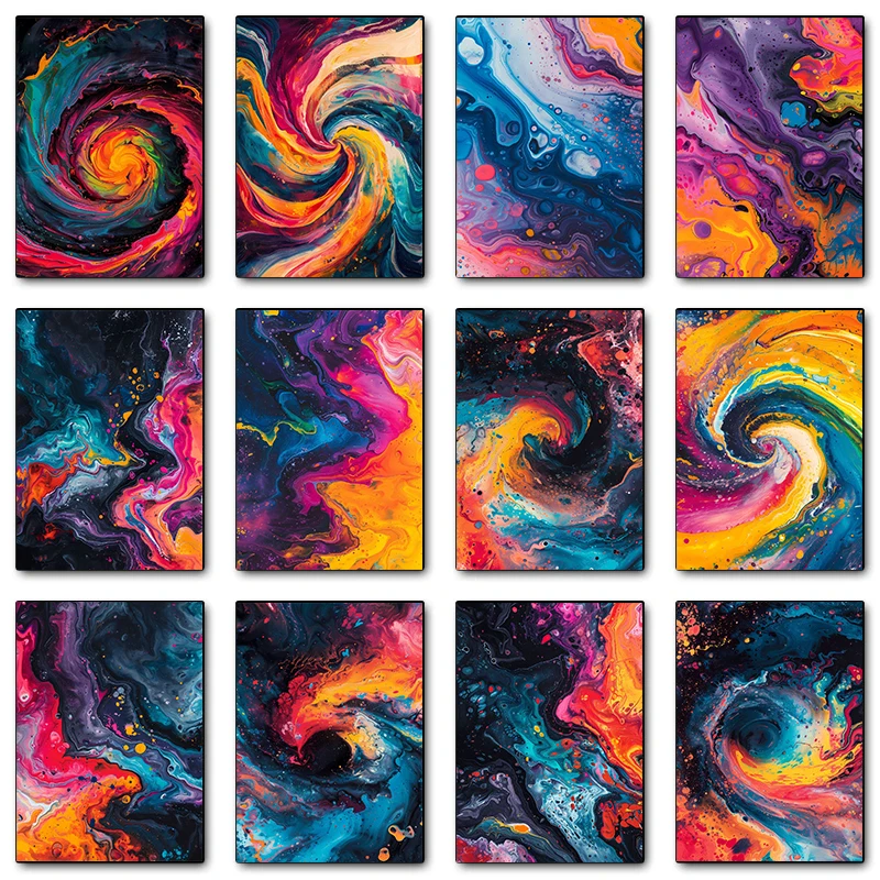 Cartaz Líquido Colorido Fluindo Areia, Arte Abstrata Pintura, Impressão De Lona, Decoração De Parede, Ornamentos, Sala De Estar De Casa