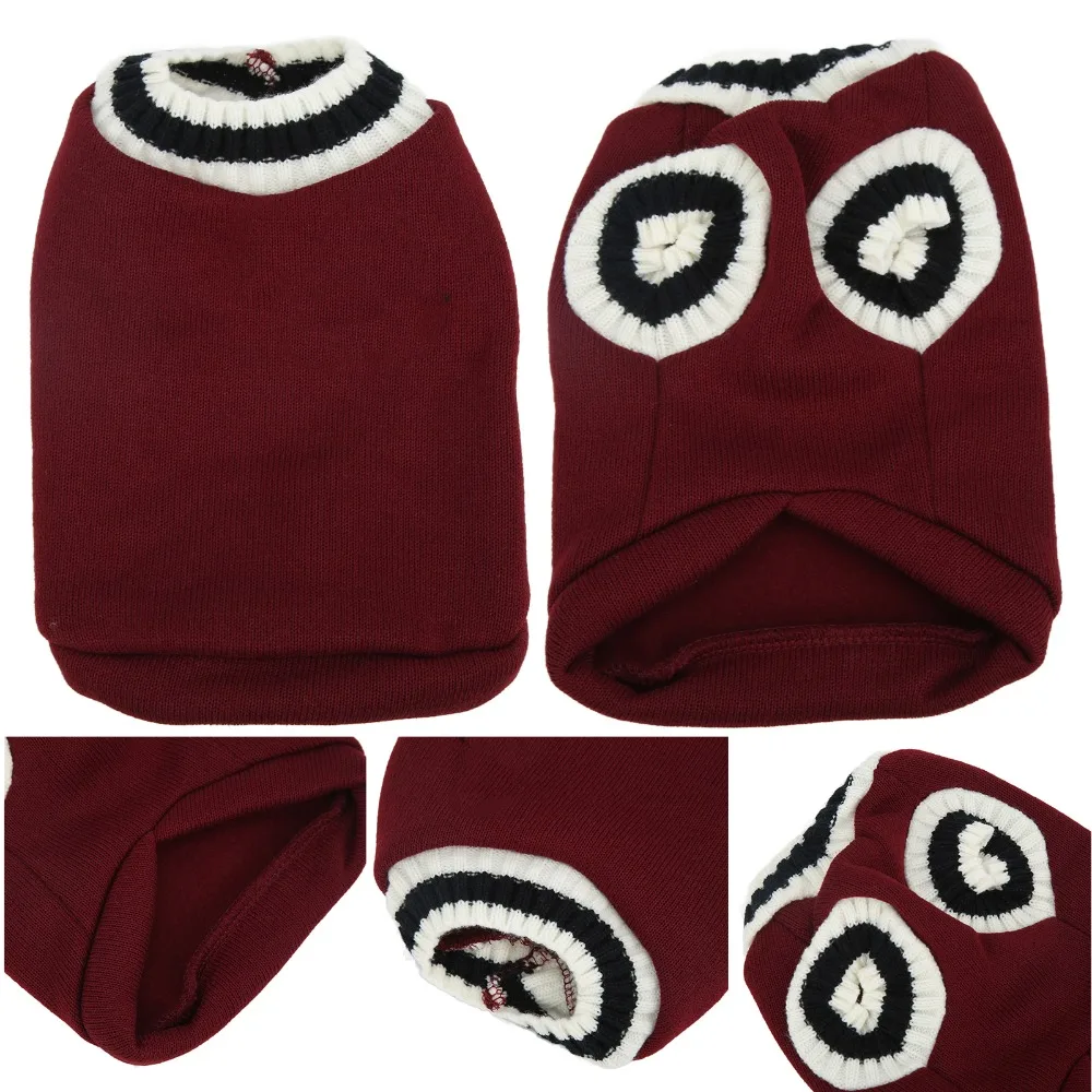 Red Pet Knitwear Three Dimensional Tailoring V-Neck Dog Knitted Vest Thick Fabric Knitting And Flocking Material Pet Sweater