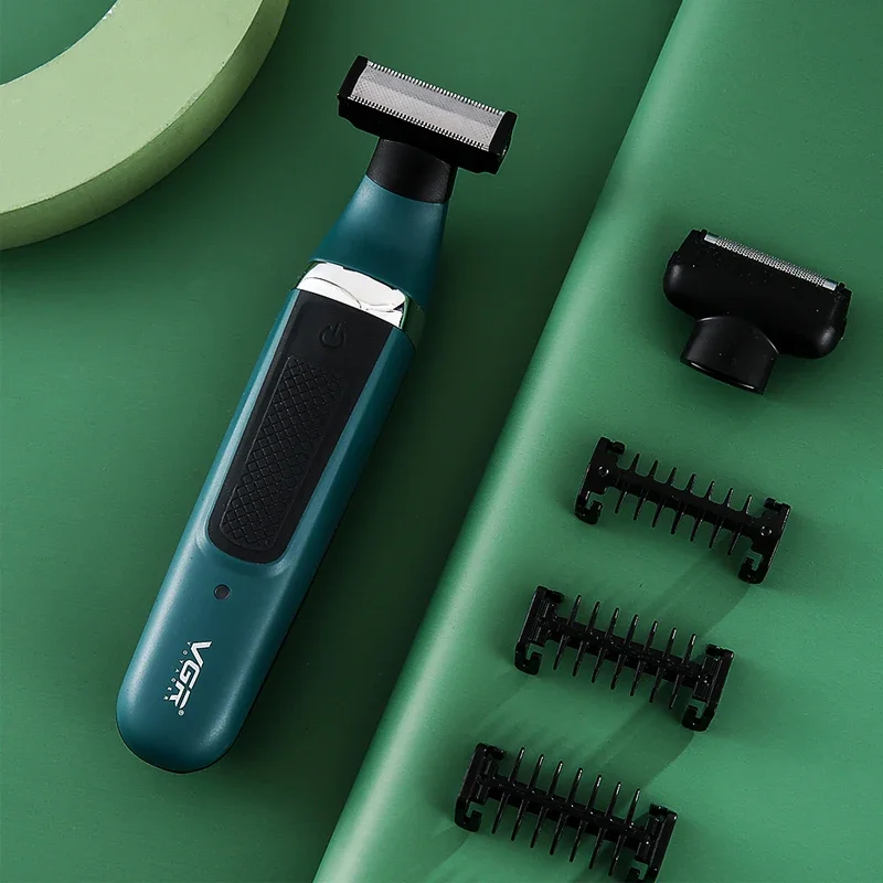 VGR393 alat cukur pemangkas rambut untuk pria tubuh Groomer pisau cukur listrik yang dapat diganti untuk selangkangan & bola IPX5 Epilator tahan air