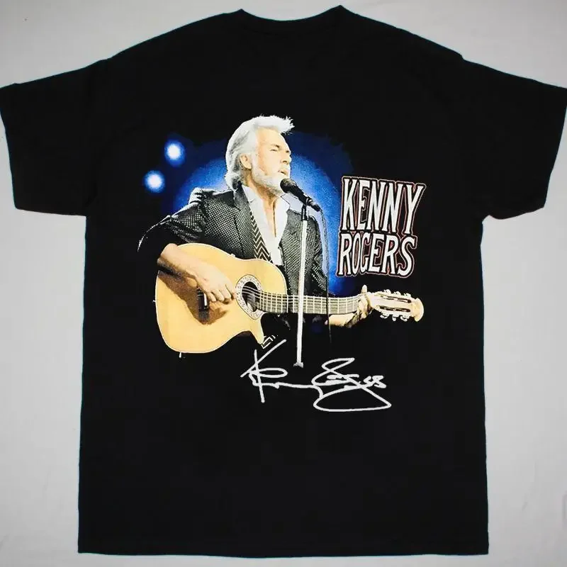 Camiseta de la banda Kenny Rogers Signature, tamaño completo