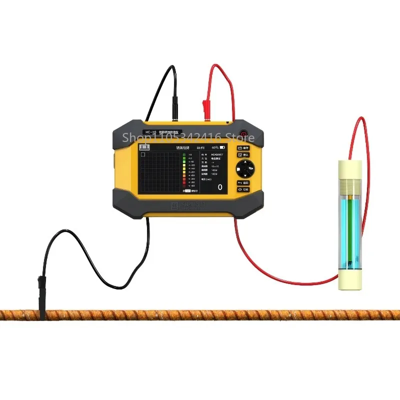 X6 Industrial Metal Detector, Durable Rebar Finder & Steel Bar Corrosion Testing Device for Construction Inspection