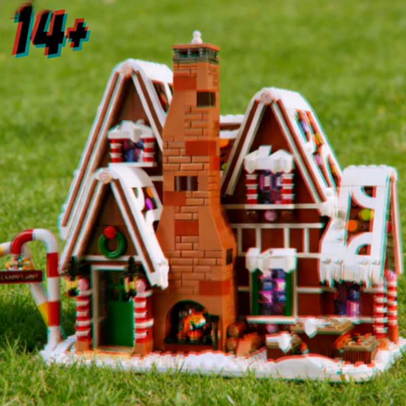 

New Arrival 1447pcs Elk Gingerbread Men Gingerbread House Santa Claus Creative Winter Village Bricks For Children's Gifts