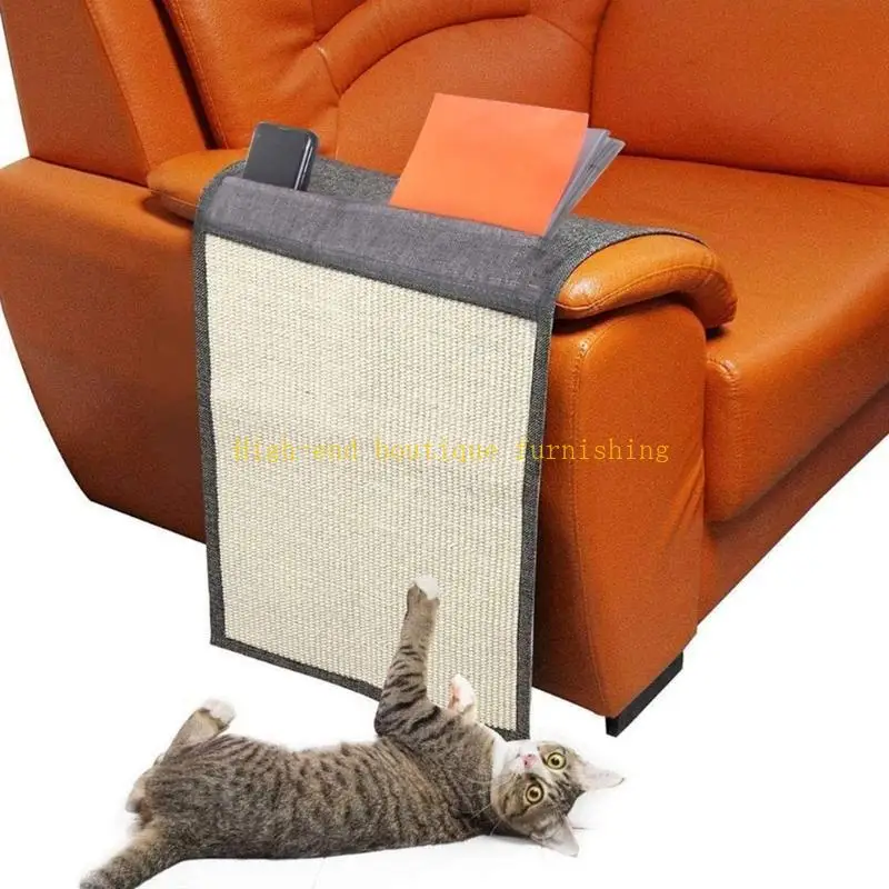 

L9NB Коврик-когтеточка из сизаля с карманом для хранения, защищающий мебель, диван, диван