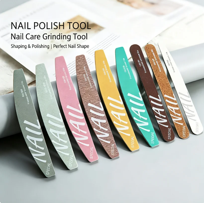 Professional Nail Files for Manicurists High-Quality Double-Sided Reusable Sponge Buffers Polishing Strips Nail Care Tools