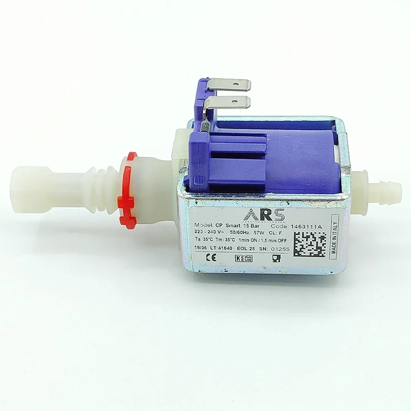 

ARS AC 220V 240V 57W Mini Electromagnetic Pump Plunger Type Solenoid Pump Water Pump High Pressure Flow 50 cc/min Coffee Machine