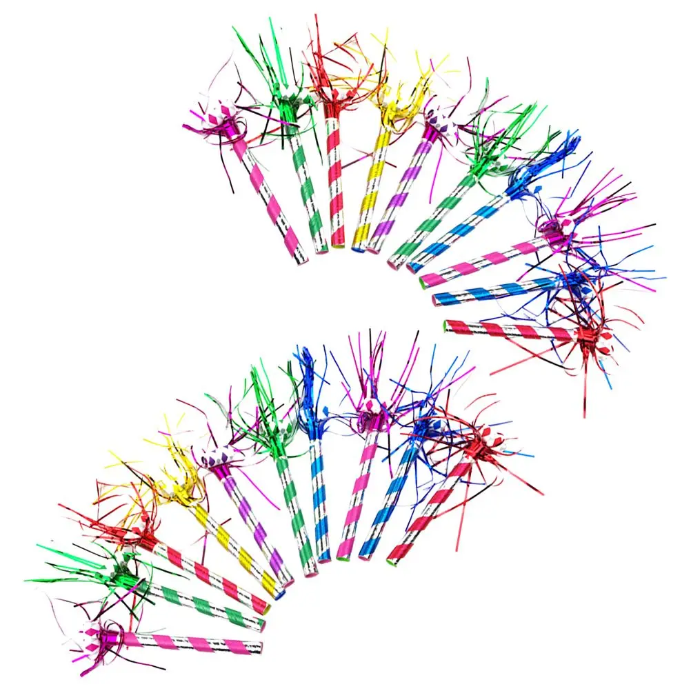 20 Pcs Whistle Fringe Party Whistles Air Blower Birthday Blowers Blowouts Musical