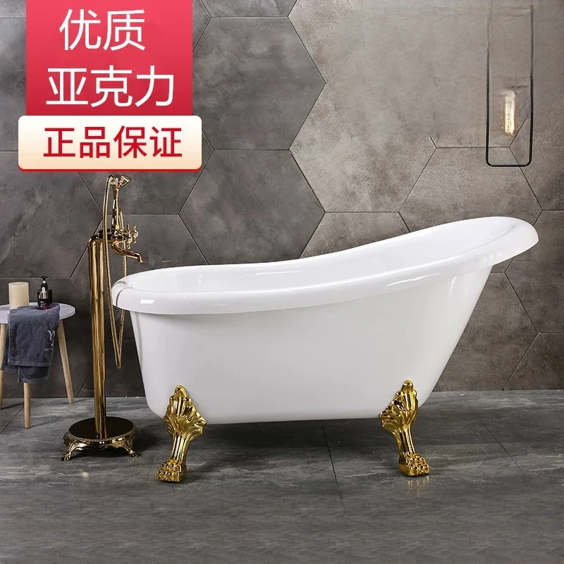 Acrylic double insulation bathtub freestanding bathtub Home Deluxe bathtub net red bathtub European small luxury