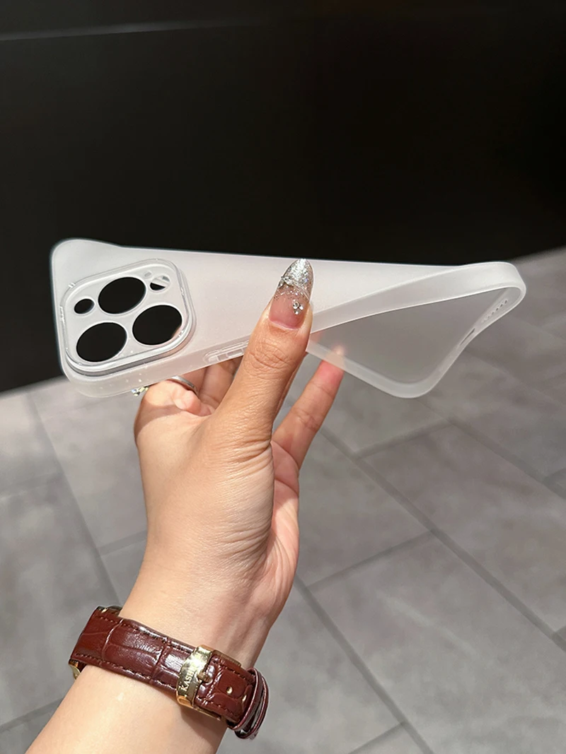 0.3mm Ultra Thin Matte Silicone Soft Case For iPhone 16 15 14 13 12 11 Pro Max Plus Mini Candy Color Transparent Cover Luxury