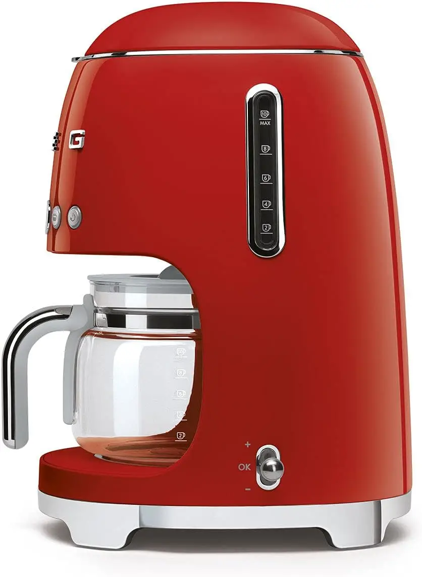 Drip Filter Coffee Machine, Vermelho, 10 Cup