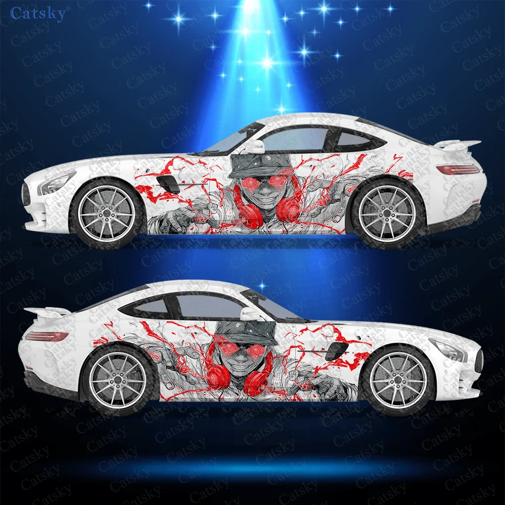 

2 шт. наклеек Crazy Youth на боковые части автомобиля, самоклеящиеся, из ПВХ, водонепроницаемые и устойчивые к царапинам, модные наклейки