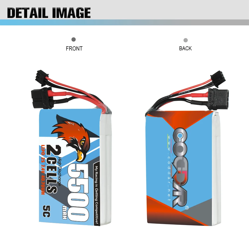 2S 7.4V 5500mAh 5C bateria Lipo do nadajników radiomasterowych TX16S Receivers1:10 w skali Nitro zasilany akumulator samochodowy RC