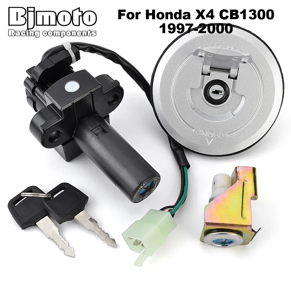 

Motorcycle Fuel Gas Cap Ignition Switch Seat Lock with Key Kit For Honda X4 CB1300 1997-2000 1998 1999