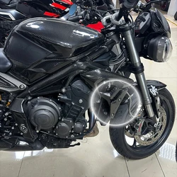 For Triumph Street Triple 765 S R RS 2020 2021 2022 Carbon Fiber Motorcycle Accessories Outer Radiater Covers Side Panels 