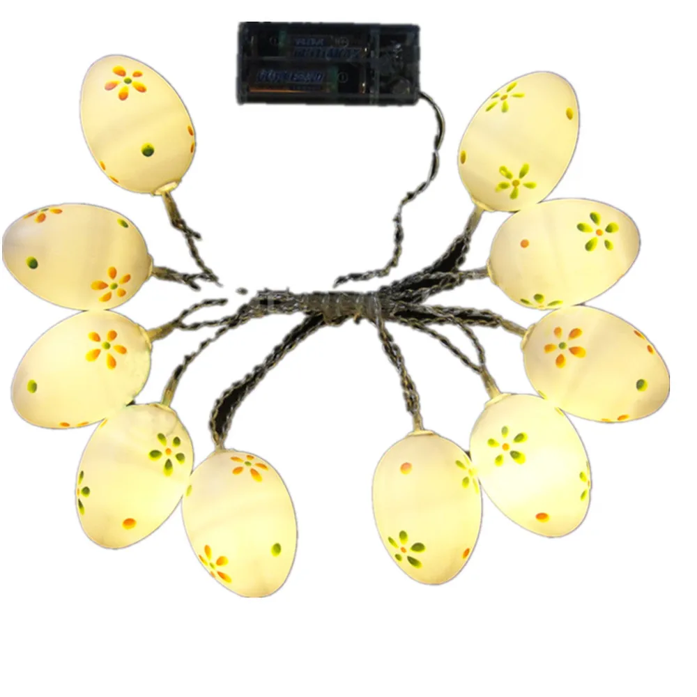 

10 LED Easter Egg String Lights Powered Easy Installation 2 AA Batteries Required LED Light Christmas Holiday Decor