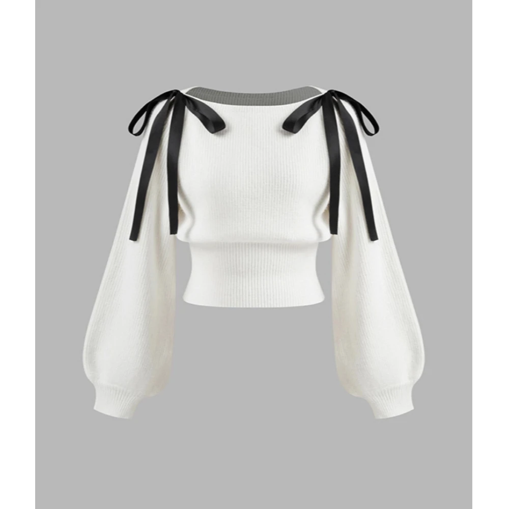 

New Sweet Style Fashion Casual Simple All-Matching Slim Fit Loose-Fitting Solid Color Long Sleeves Sweaters Women's Clothing