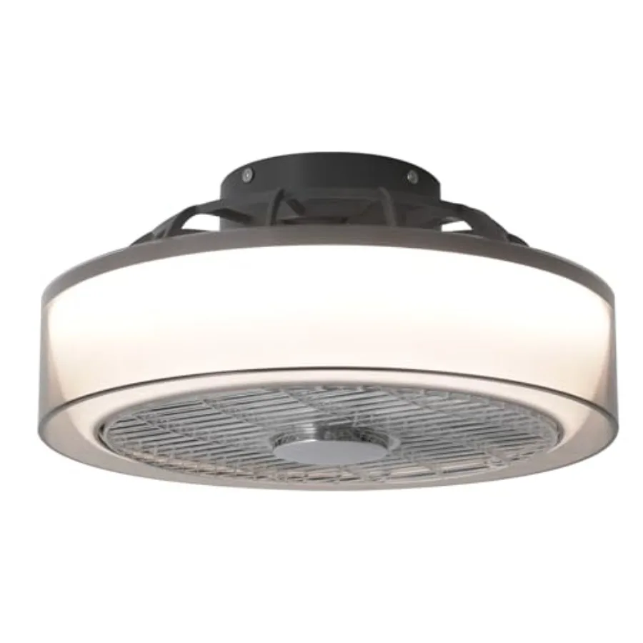 

15.7" Ceiling Fan with Lights Remote Control, Low Profile Led Blade Ceiling Fan Enclosed Flush Mount Ceiling Fans with Timming