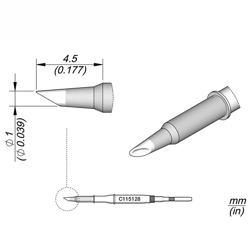 

JBC Nano Tools Special C115 Series Spoon Type Iron Head C115128