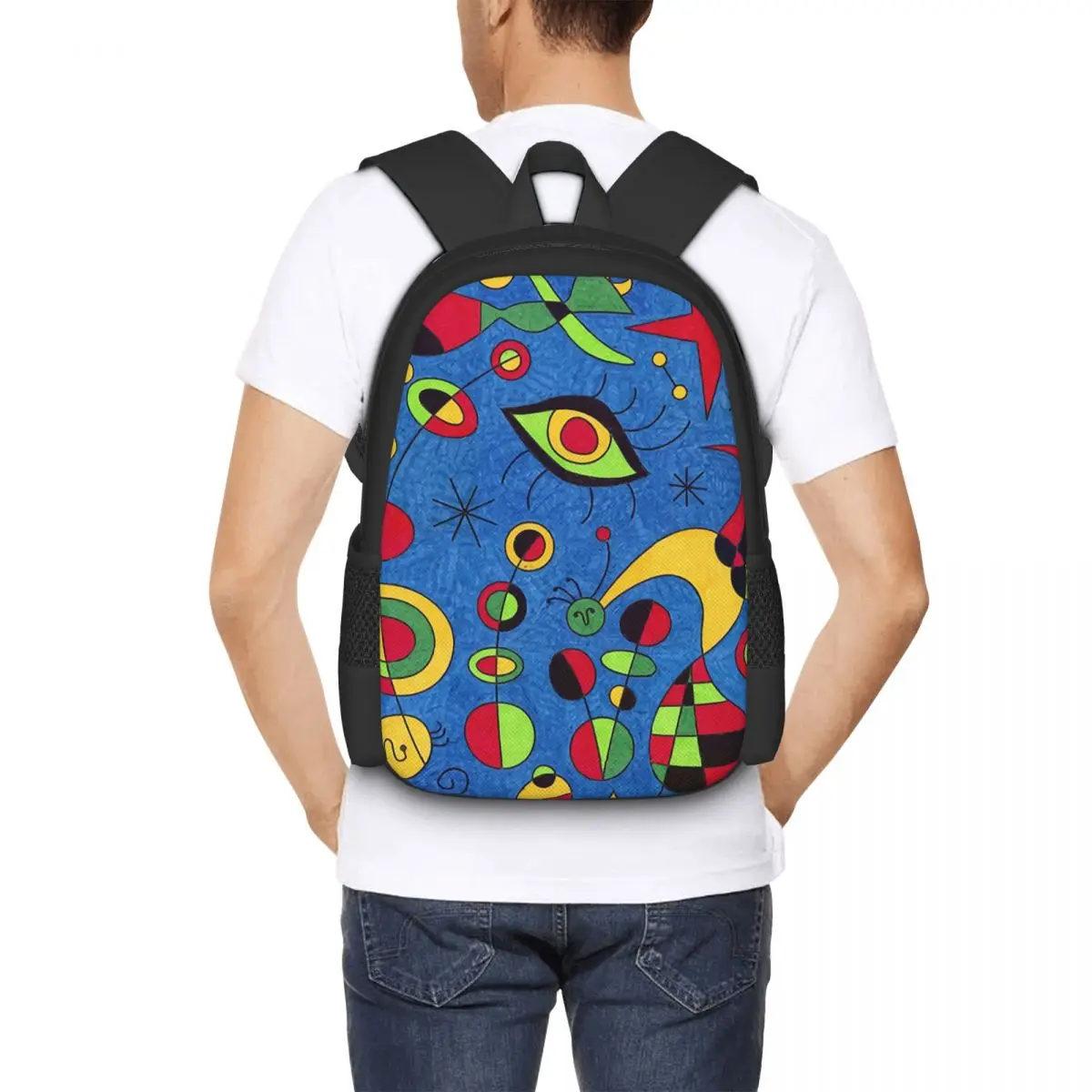 

Joan Miro Student Backpack School Bag Hiking Travel Daypack for Boys Girls Fashion Bookbag Shoulder Bags