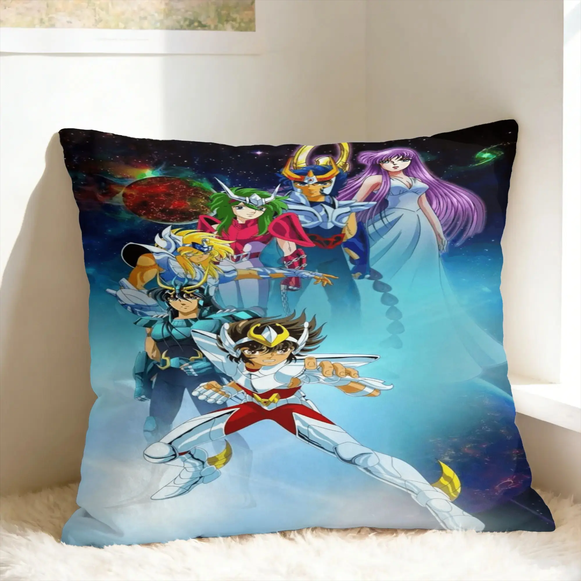The Knights Pillow Case Saint Seiya Cute Funny Pillow Cover Soft Pillowcases For Couch Sofa Bedroom