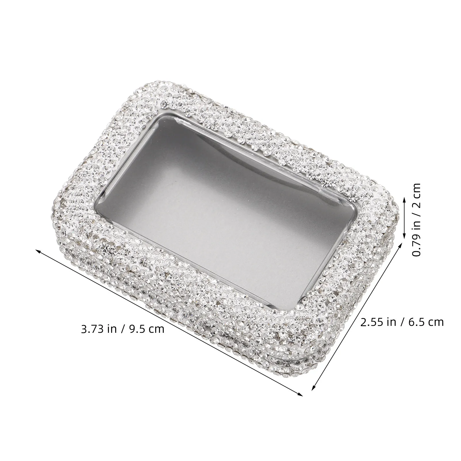 Guitar Pick Storage Box Premium Tin Plectrum Organizer with Transparent Viewing Window Rhinestone Trim Portable for Travel