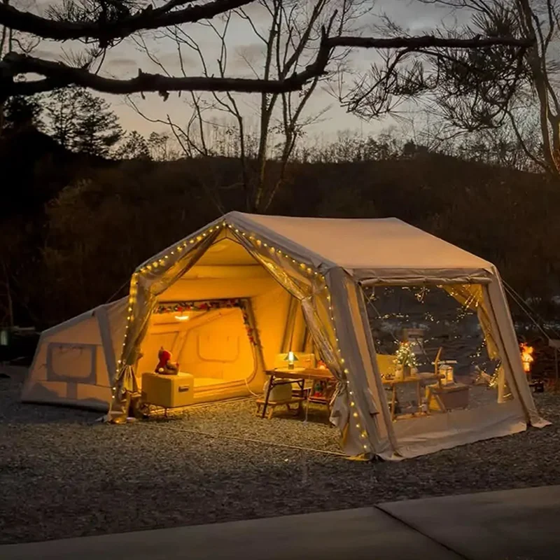Tent Inflatable Camping Outdoor Waterproof Portable Cotton Four-season Quick Setup