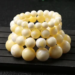 Wax Bracelet White Honey Bracelet for Men and Women Chicken Oil Yellow Amber Beeswax White Honey Bracelet Beads Bangle