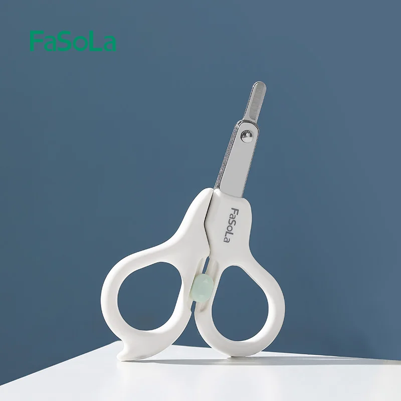 FaSoLa Portable Hand Nail Cutter Scissors Stainless Steel Safety Scissors Children's Trimmers Scissors Nail Clippers