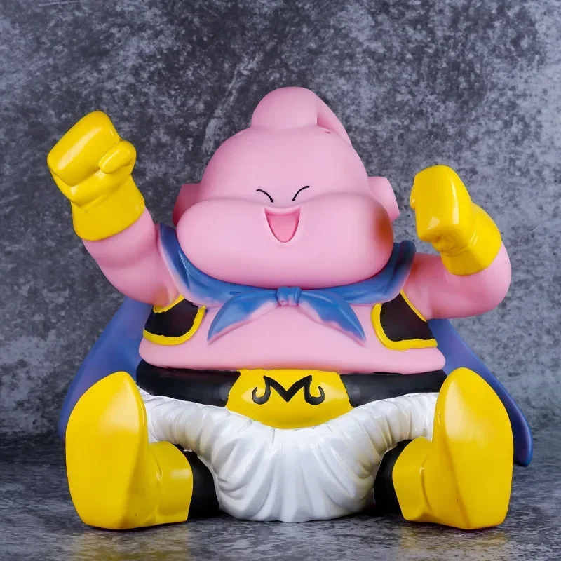 

New 25cm Seven Dragon Balls Big Majin Buu Garage Kit Sitting Posture Fat Buu Model Ornaments Collection Ornaments Statue Gift