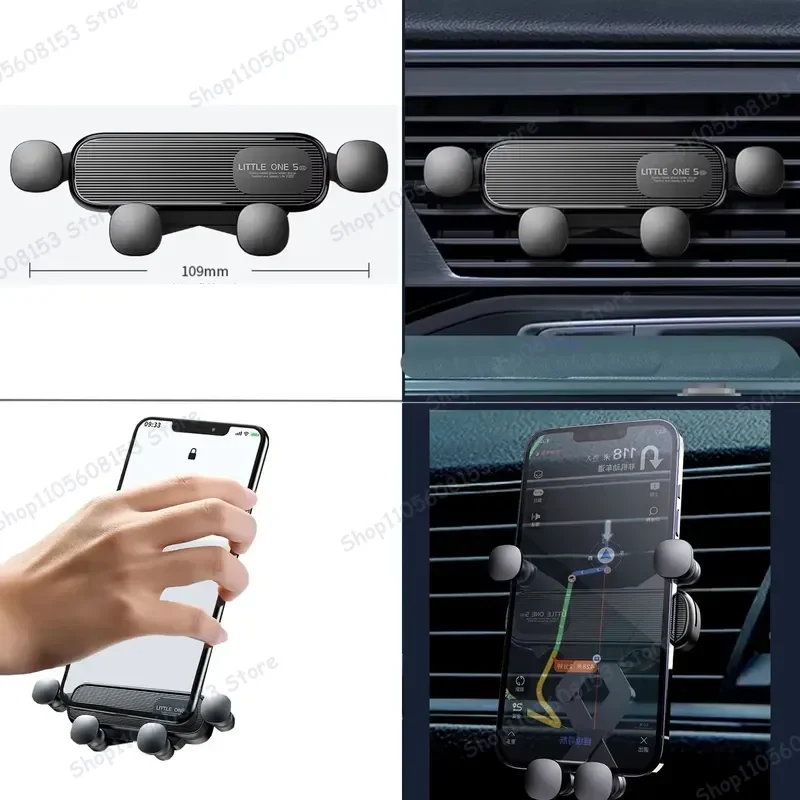 For Mercedes Benz GLC 2021 2022 2023 2024 Coupe For iPhone Android Secure Clip On Phone Mount Adjustable Dashboard Car Holder view 3