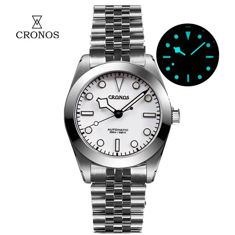 Cronos BB39 NH35 Automatic Mechanical Dive Watch 5 links Snowflake Hands Sapphire Waterproof 20Bar BGW-9 Luminous Watches