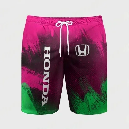 3D اللون الطباعة دراجة نارية ركوب السراويل التجفيف السريع تنفس قصيرة الأكمام الرياضة للرجال والنساء هوندا ركوب السراويل