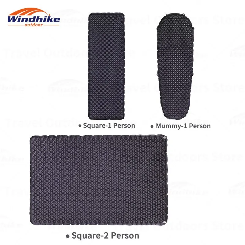 Windhike Outdoor R-value 3.5 Inflatable Mattress Portable Sleeping Mat Hiking Tent Inflatable Pad Camping Waterproof Air Mat