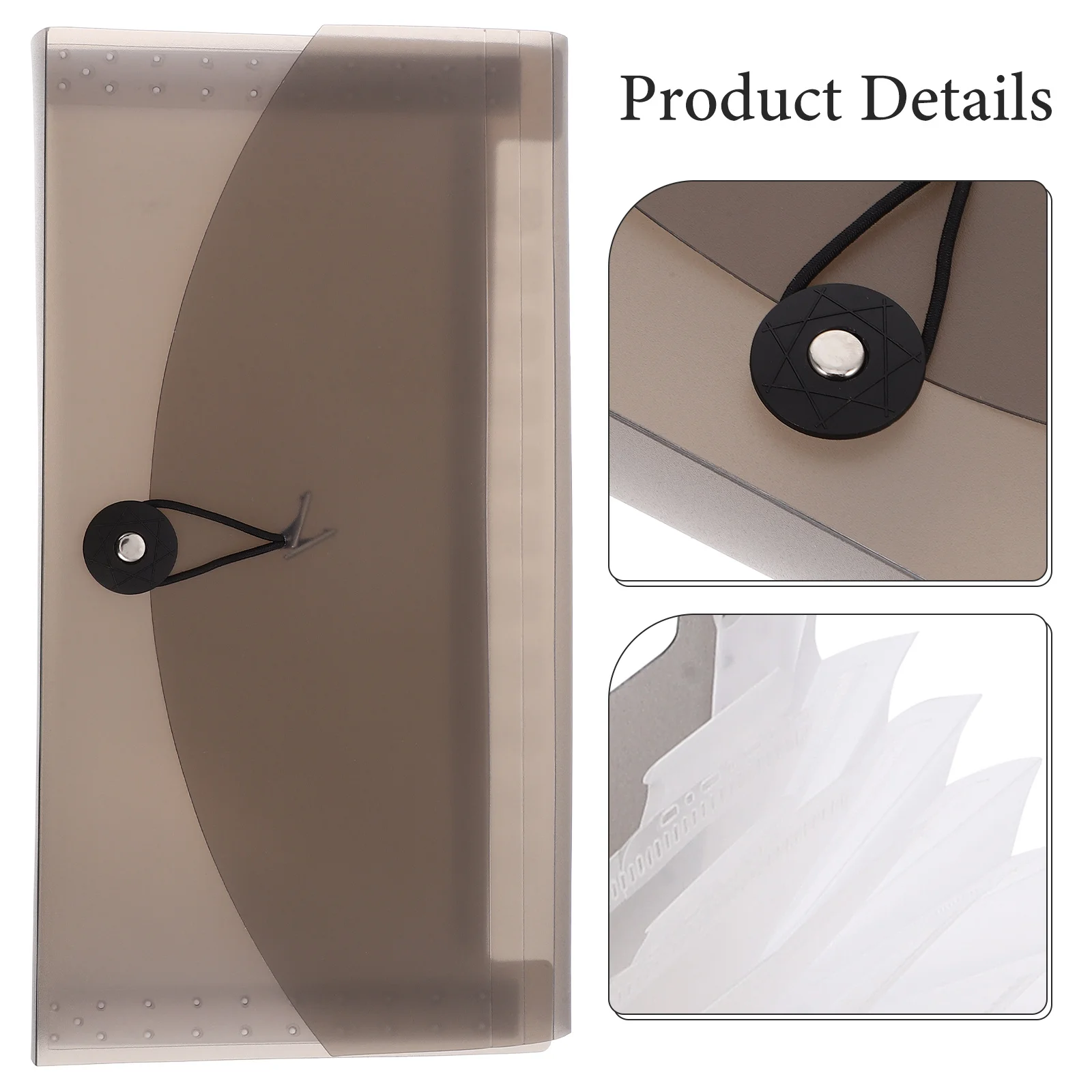 13-Pocket Receipt Holder Card Organizer Accordion File Folder Elastic Flap Secure Closure Document Storage Organizer for Office